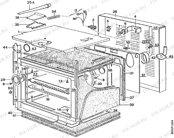 Взрыв-схема плиты (духовки) Electrolux CO1090W1 - Схема узла Electrical equipment